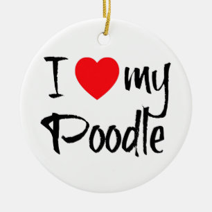 Ik hou van mijn poel keramisch ornament