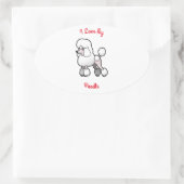 Ik hou van mijn poel ovale sticker (Tas)