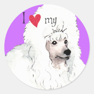 Ik hou van mijn poel ronde sticker