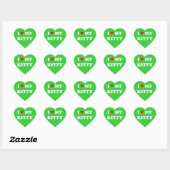 Ik hou van mijn poesje hart sticker (Vel)