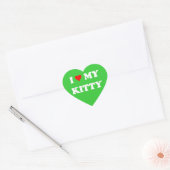 Ik hou van mijn poesje hart sticker (Envelop)