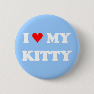 Ik hou van mijn poesje ronde button 5,7 cm