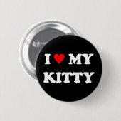 Ik hou van mijn poesje ronde button 5,7 cm (Voorkant /achterkant)