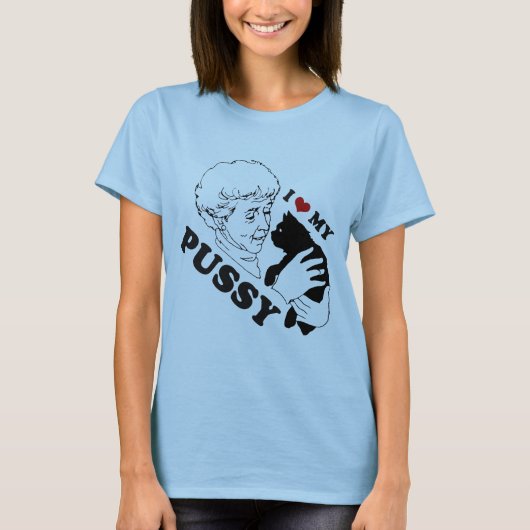 IK HOU VAN MIJN POESJE T-SHIRT (Voorkant)