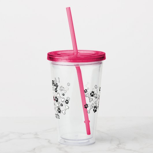 Ik hou van mijn pokken schilderafdrukken acryl drinkbeker (Links)