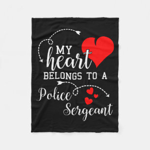 Ik hou van mijn politie sergeant echtgenoot echtge fleece deken