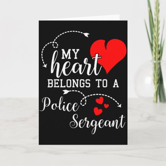 Ik hou van mijn politie sergeant echtgenoot echtge kaart (Voorkant)