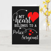 Ik hou van mijn politie sergeant echtgenoot echtge kaart (Gele Bloem)