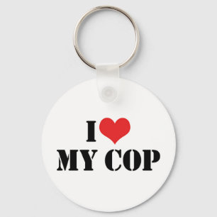 Ik hou van mijn politie sleutelhanger