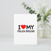 Ik hou van mijn politieagent briefkaart (Staand voorkant)