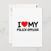 Ik hou van mijn politieagent briefkaart (Voorkant / Achterkant)