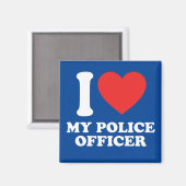 Ik hou van mijn politieagent magneet (Voorkant / Achterkant)