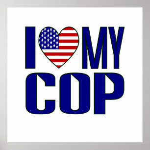 Ik hou van mijn politieagent poster