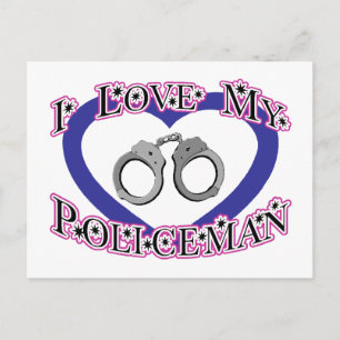 Ik hou van mijn politieman briefkaart