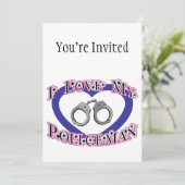 Ik hou van mijn politieman kaart (Staand voorkant)