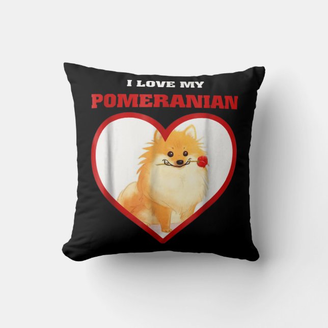Ik hou van mijn Pommeren Kussen (Voorkant)