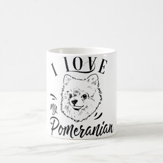 Ik hou van mijn pommern koffiemok