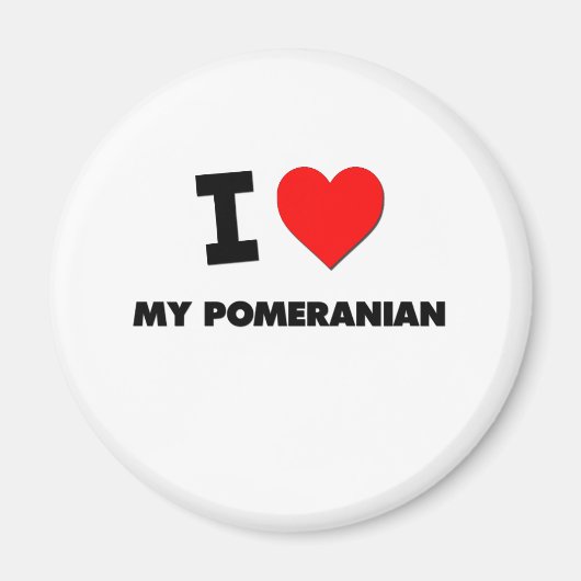 Ik hou van mijn pommern magneet (Voorkant)