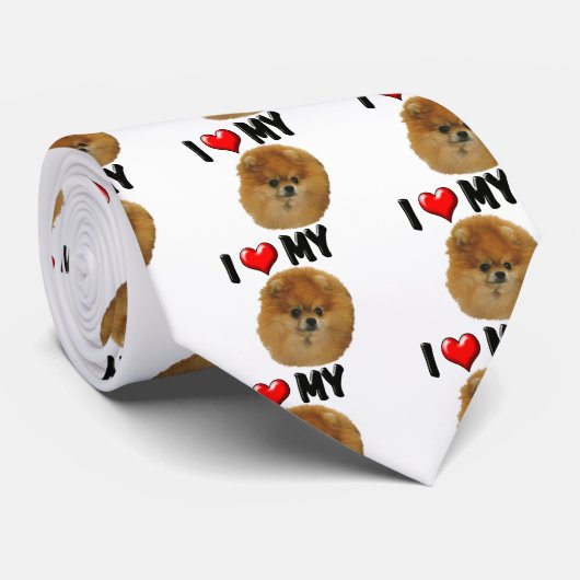 Ik hou van mijn pommern stropdas (Opgerold)