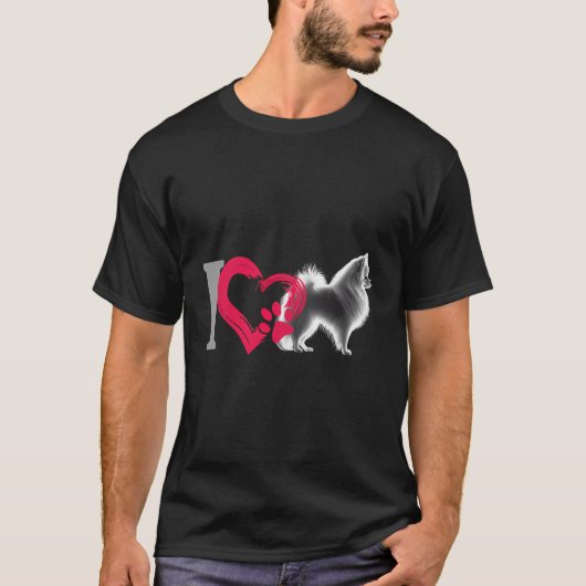 Ik hou van mijn pommern t-shirt (Voorkant)