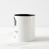 Ik hou van mijn poogle tweekleurige koffiemok (Center)