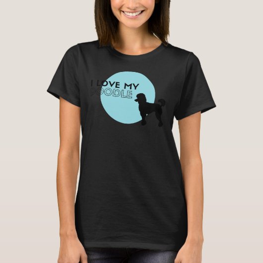 Ik hou van mijn pooieblauw t-shirt (Voorkant)