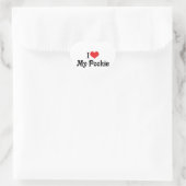 Ik hou van mijn Pookie Hart Sticker (Tas)