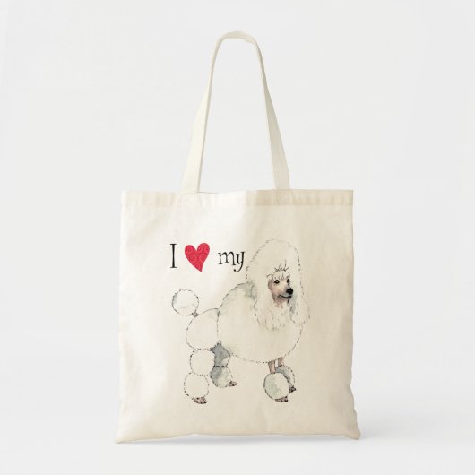 Ik hou van mijn poolgrote Canvas tas (Voorkant)