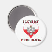 Ik hou van mijn Poolse Babcia Magneet (Voorkant / Achterkant)