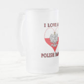 Ik hou van mijn Poolse Babcia Matglas Bierpul (Voorkant links)