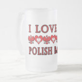 Ik hou van mijn Poolse Babcia Matglas Bierpul (Voorkant links)