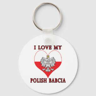 Ik hou van mijn Poolse Babcia Sleutelhanger