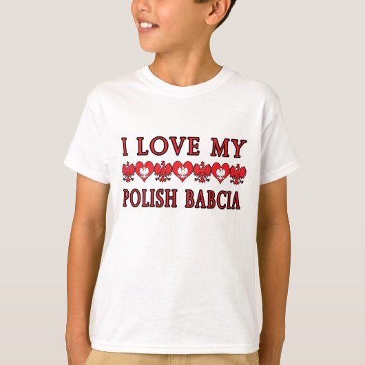 Ik hou van mijn Poolse Babcia T-shirt (Voorkant)