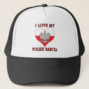 Ik hou van mijn Poolse Babcia Trucker Pet