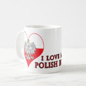 Ik hou van mijn Poolse Busia Koffiemok (Voorkant links)