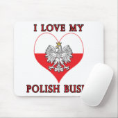 Ik hou van mijn Poolse Busia Muismat (Met muis)