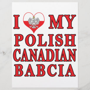 Ik hou van mijn Poolse Canadese Babcia Flyer