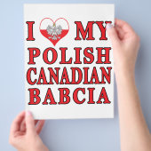 Ik hou van mijn Poolse Canadese Babcia Flyer (Hand)