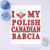 Ik hou van mijn Poolse Canadese Babcia Flyer (Enkel)