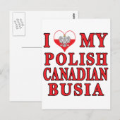 Ik hou van mijn Poolse Canadese busia Briefkaart (Voorkant / Achterkant)