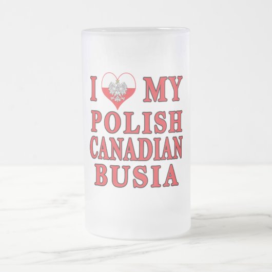 Ik hou van mijn Poolse Canadese busia Matglas Bierpul (Center)
