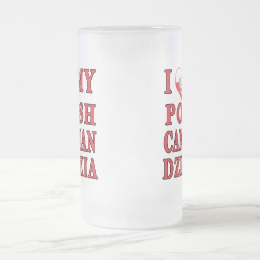 Ik hou van mijn Poolse Canadese Dziadzia Matglas Bierpul (Center)