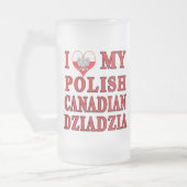 Ik hou van mijn Poolse Canadese Dziadzia Matglas Bierpul (Links)