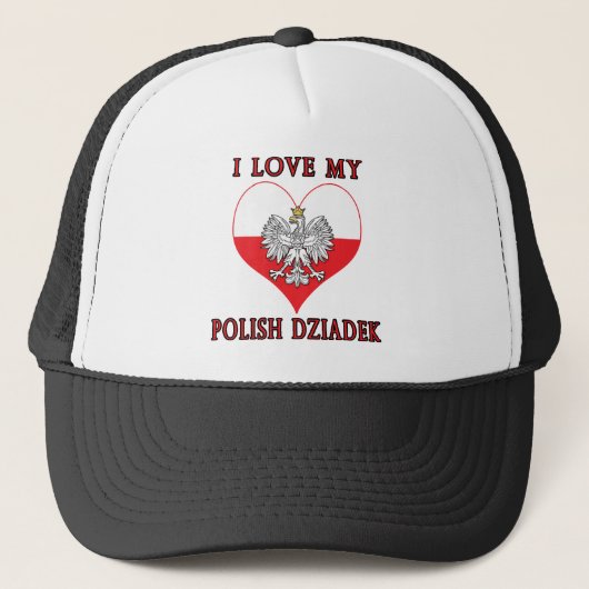 Ik hou van mijn Poolse doek Trucker Pet (Voorkant)