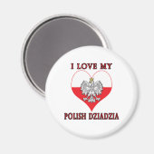 Ik hou van mijn Poolse dziadzia Magneet (Voorkant / Achterkant)