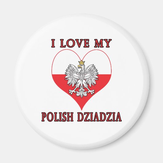 Ik hou van mijn Poolse dziadzia Magneet (Voorkant)
