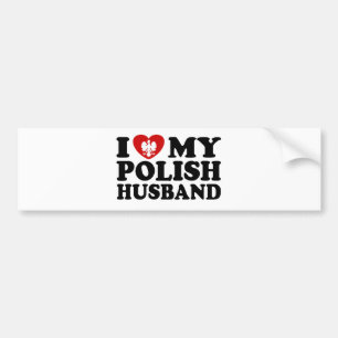 Ik hou van mijn Poolse echtgenoot Bumpersticker