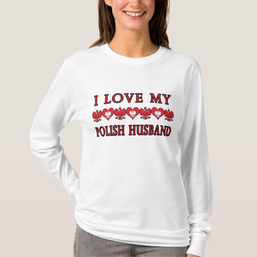 Ik hou van mijn Poolse echtgenoot T-shirt (Voorkant)