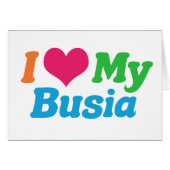 Ik hou van mijn Poolse grootmakaart voor Busia (Voorkant Horizontaal)