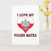 Ik hou van mijn Poolse Matka Kaart (Gele Bloem)